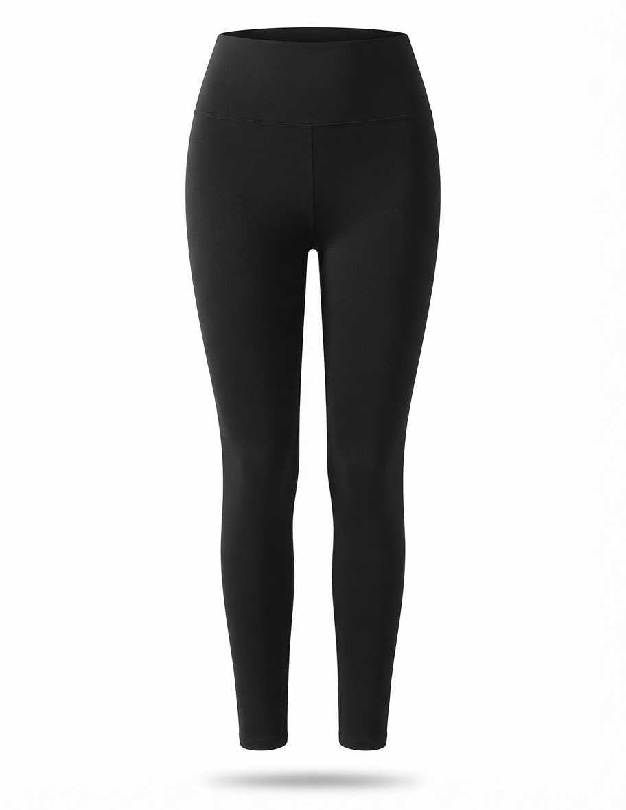 Women's black ultra-thin winter leggings - stretchable slim fit thermal tights