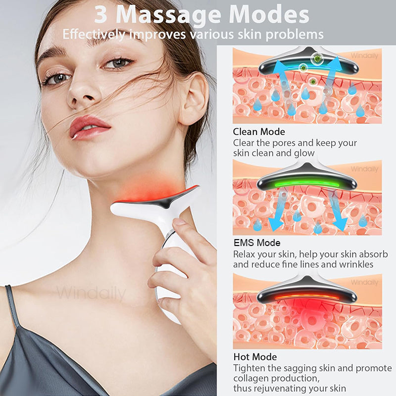 7-Color LED Neck & Face Massager | Glow & Relaxation Device