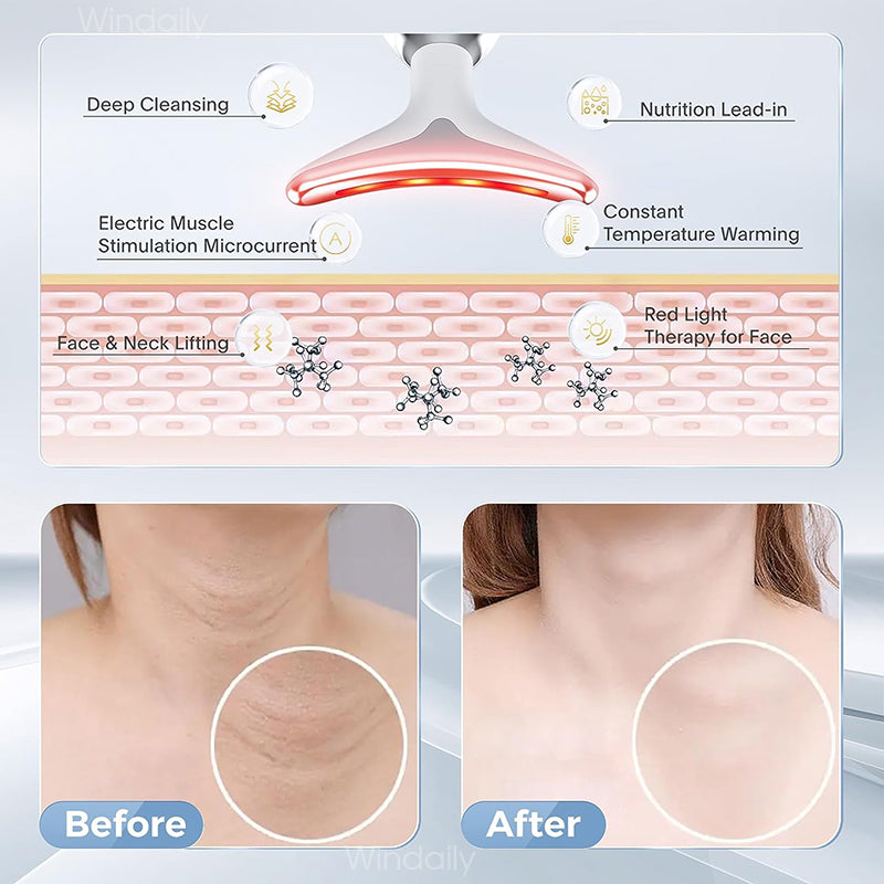 7-Color LED Neck & Face Massager | Glow & Relaxation Device