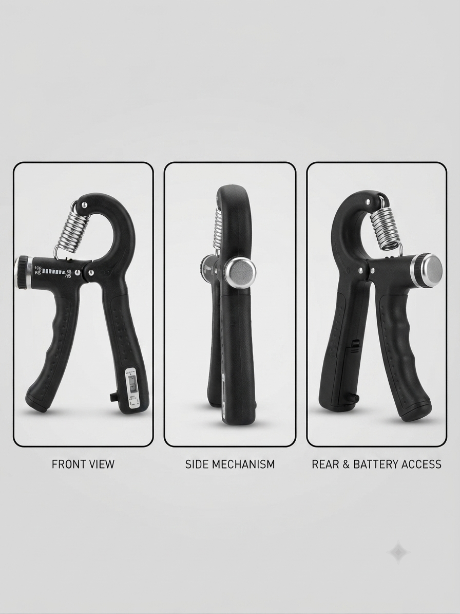 Hand Grip Strengthener with Digital Counter – Adjustable 10-100 KG Forearm Exerciser